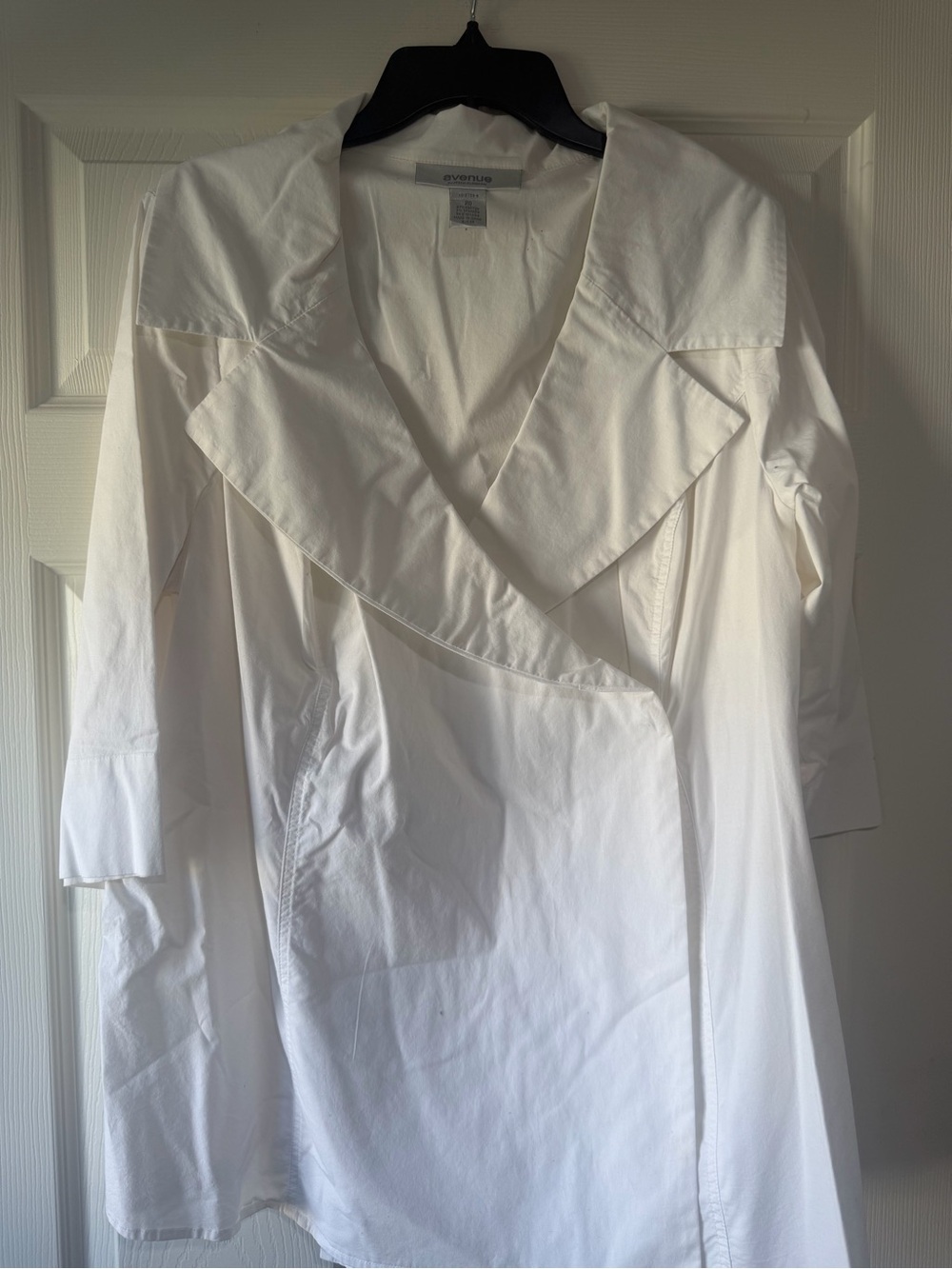 Avenue White Wrap-Front Women's top